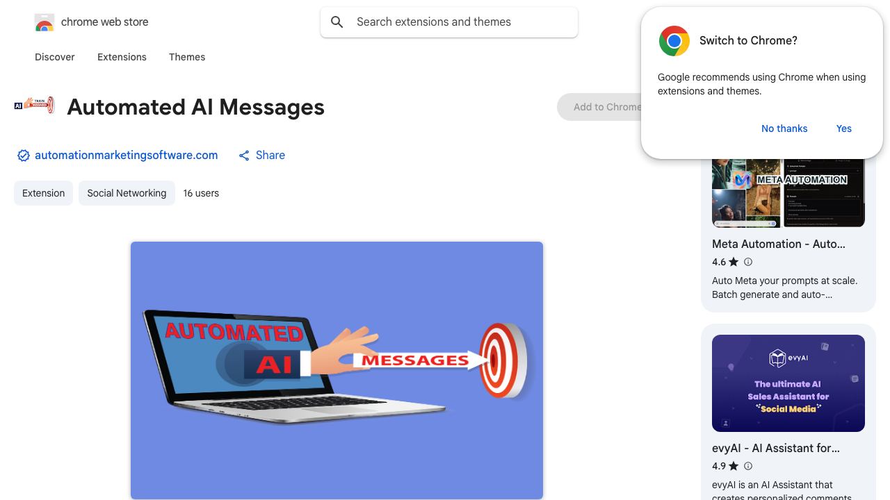 Automated AI Messages 网站截图