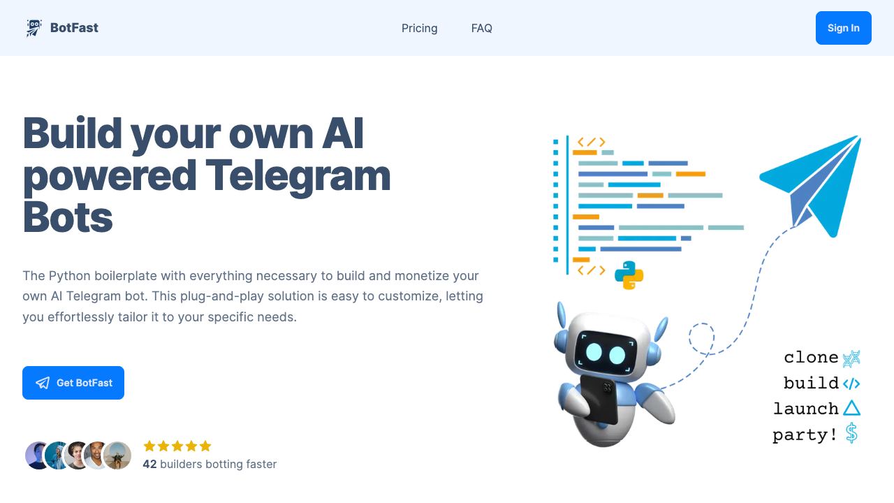 Botfast 网站截图