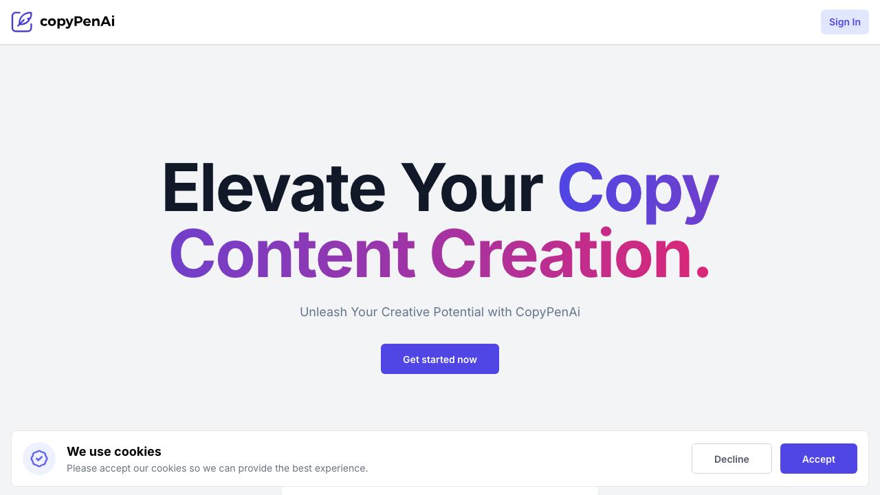 copyPenAi 网站截图