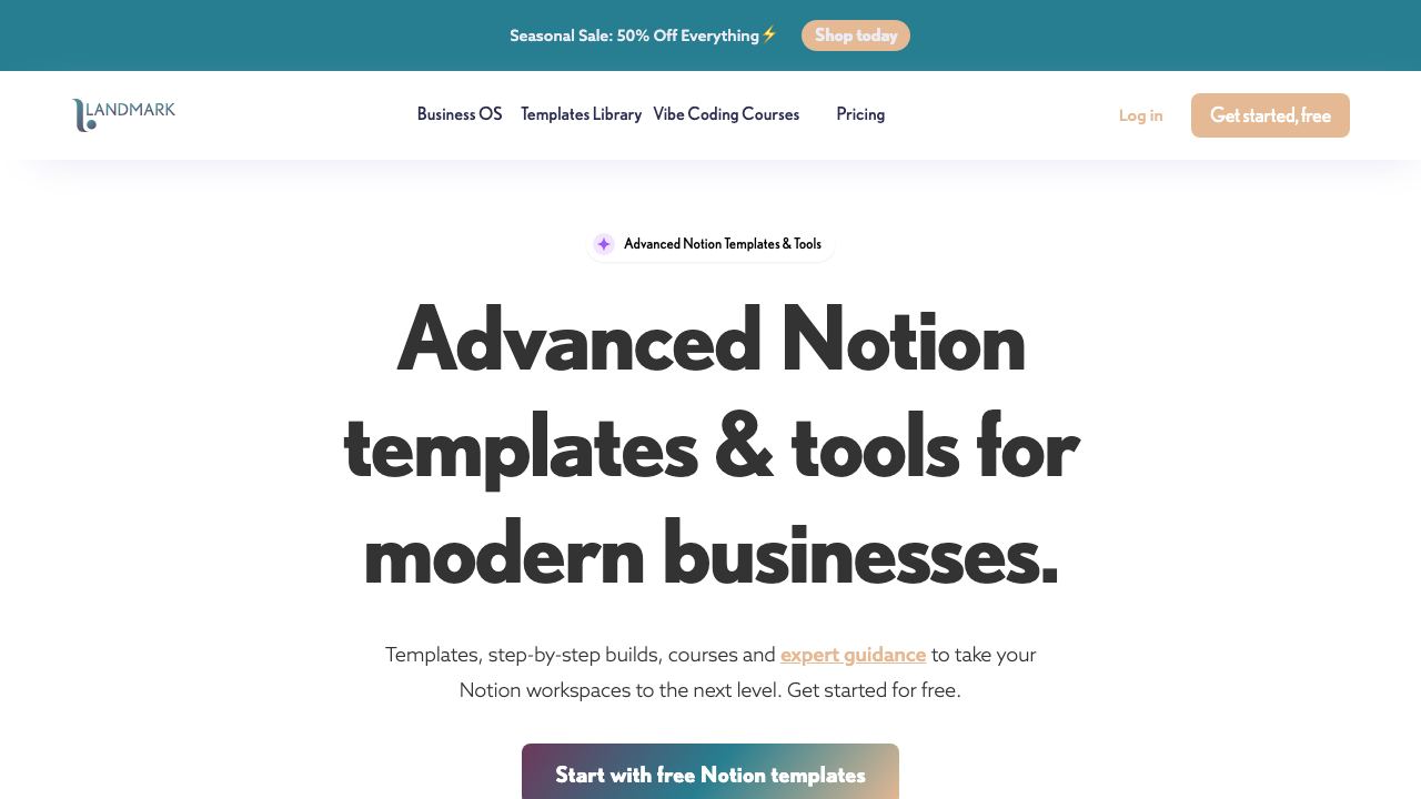Notion Business OS 网站截图