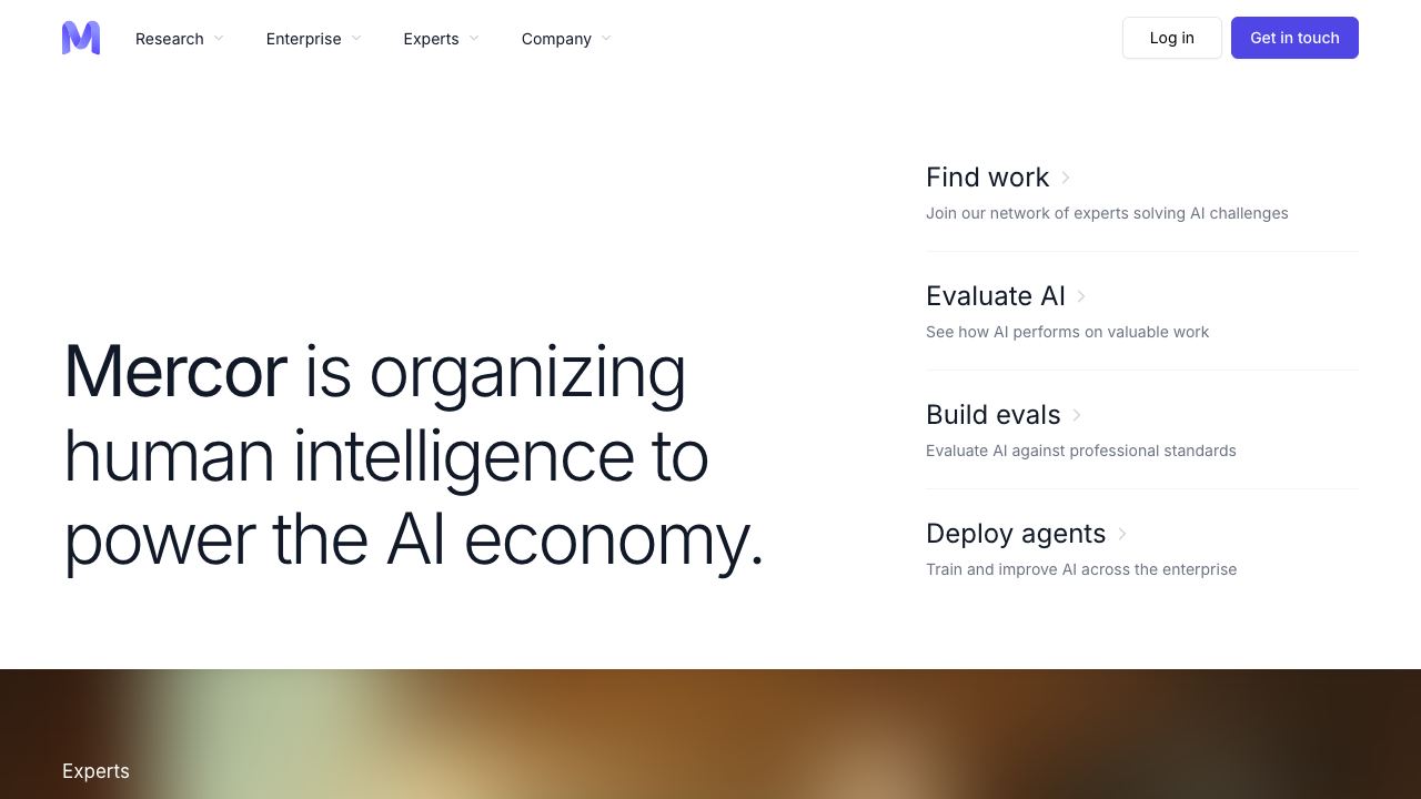 mercor.com website screenshot