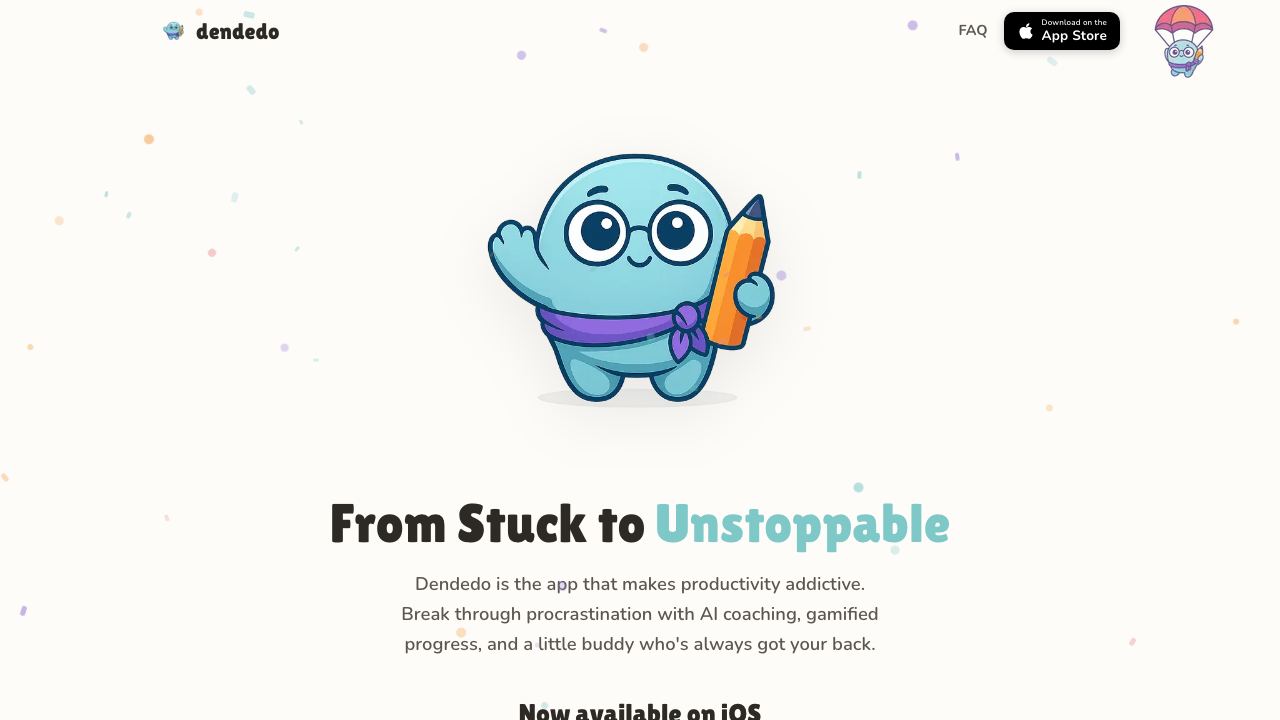 Dendedo - Achieve Your Goals 网站截图