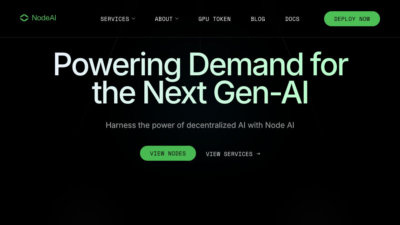 Nodes AI website screenshot