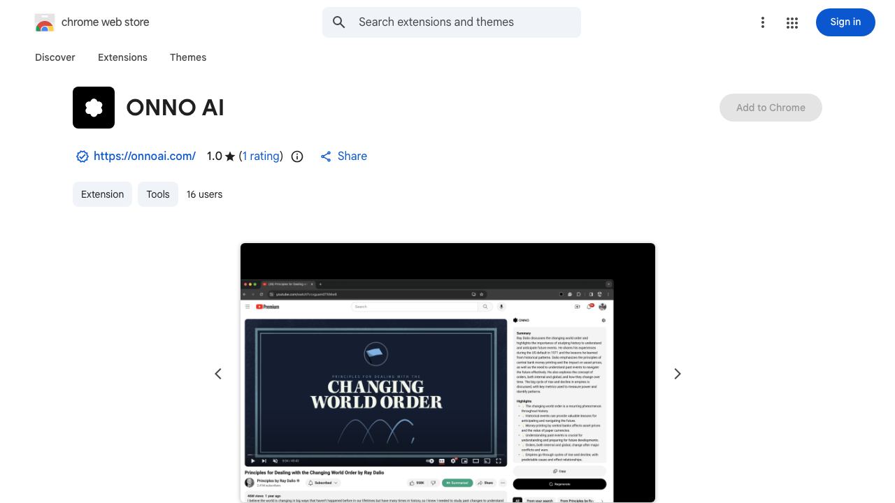ONNO AI website screenshot