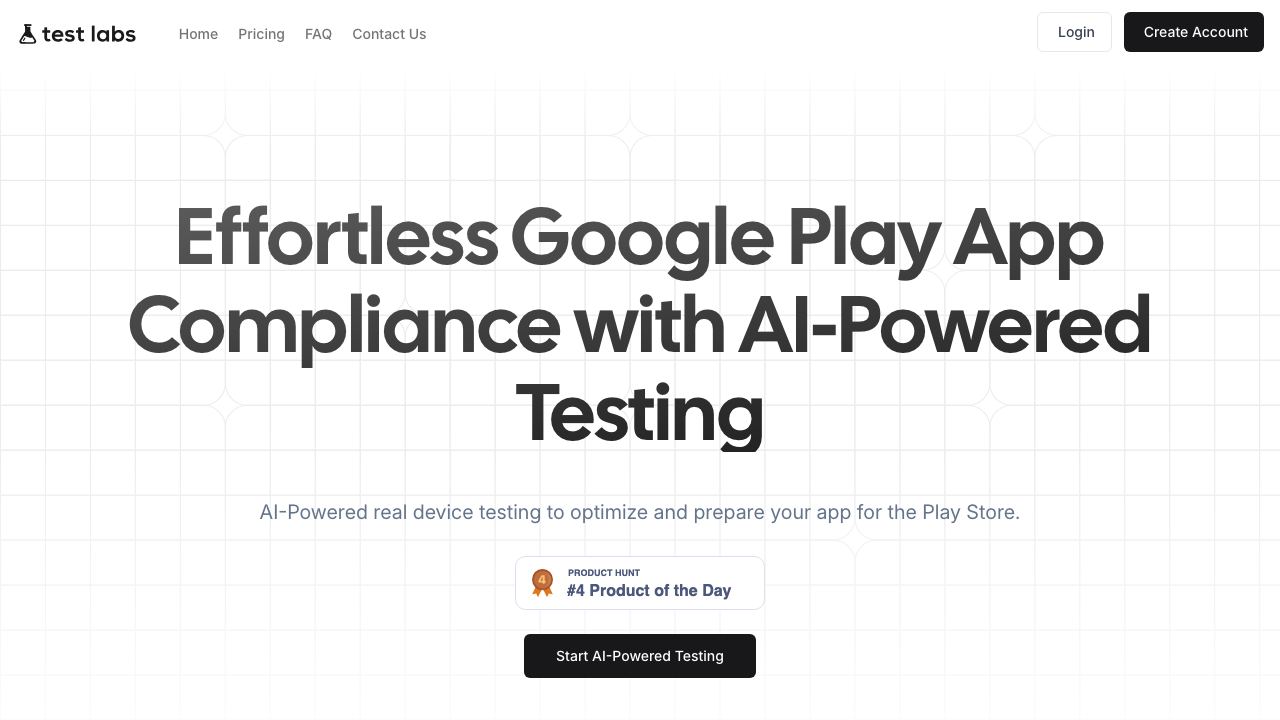 TestLabs 网站截图