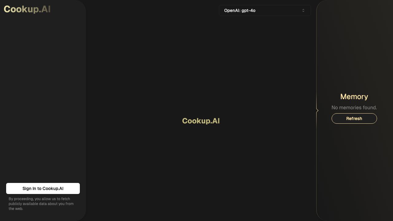 Cookup AI 网站截图