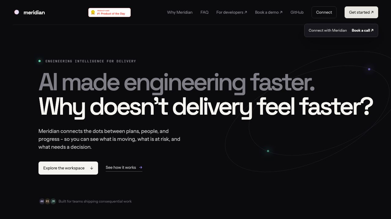Meridian website screenshot