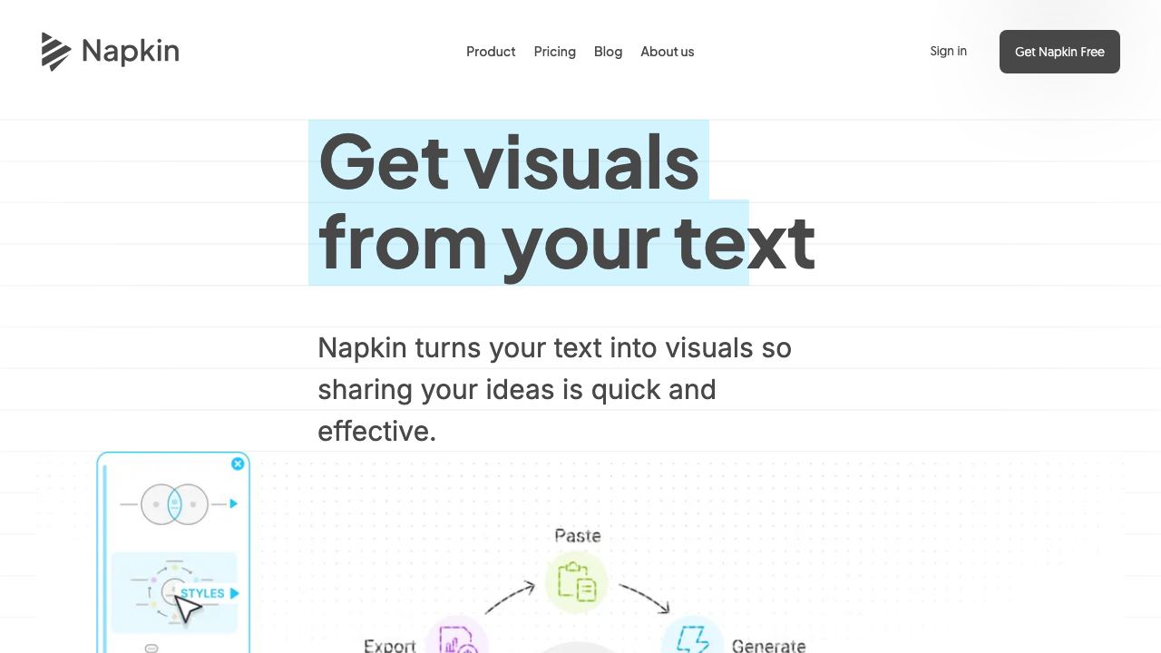 Napkin AI 网站截图
