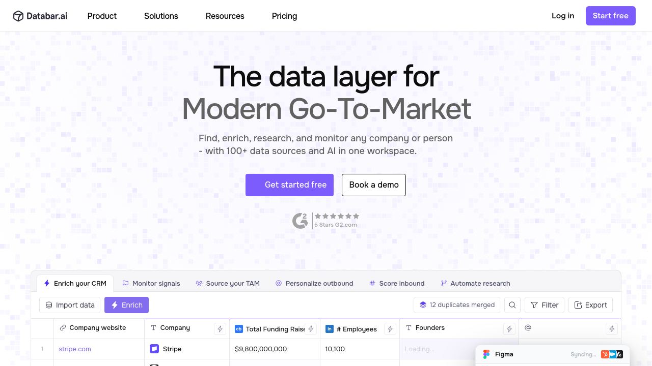 Databar.ai 网站截图