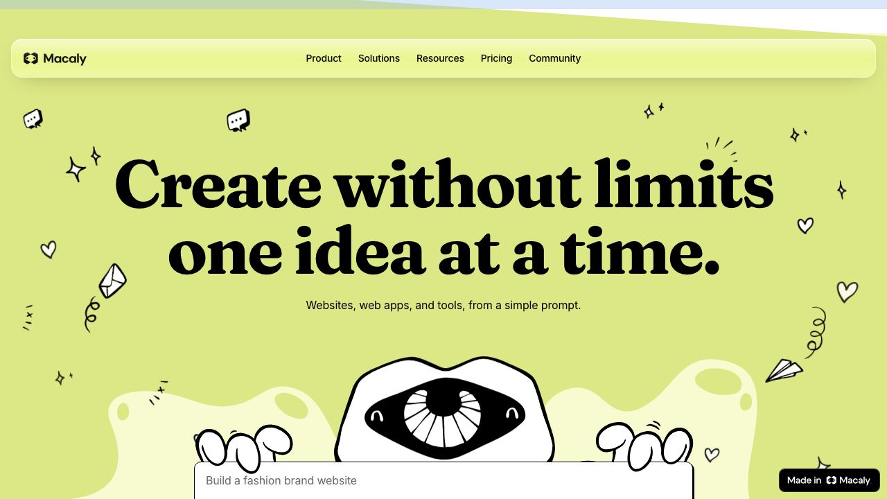 Macaly website screenshot