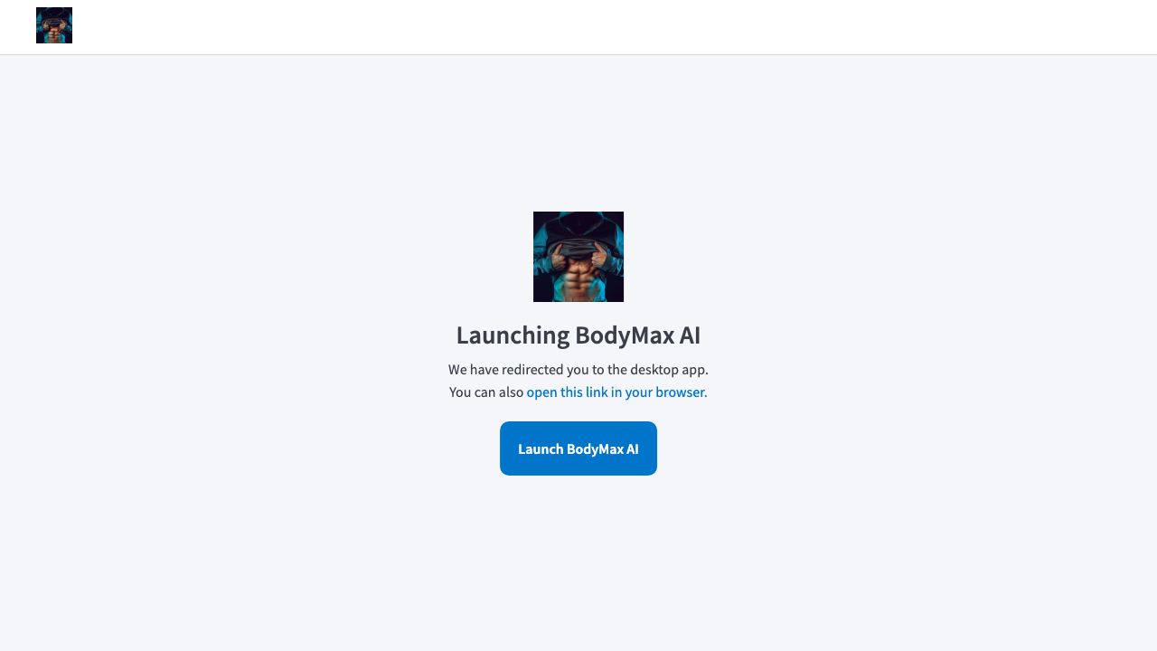 BodyMax AI 网站截图