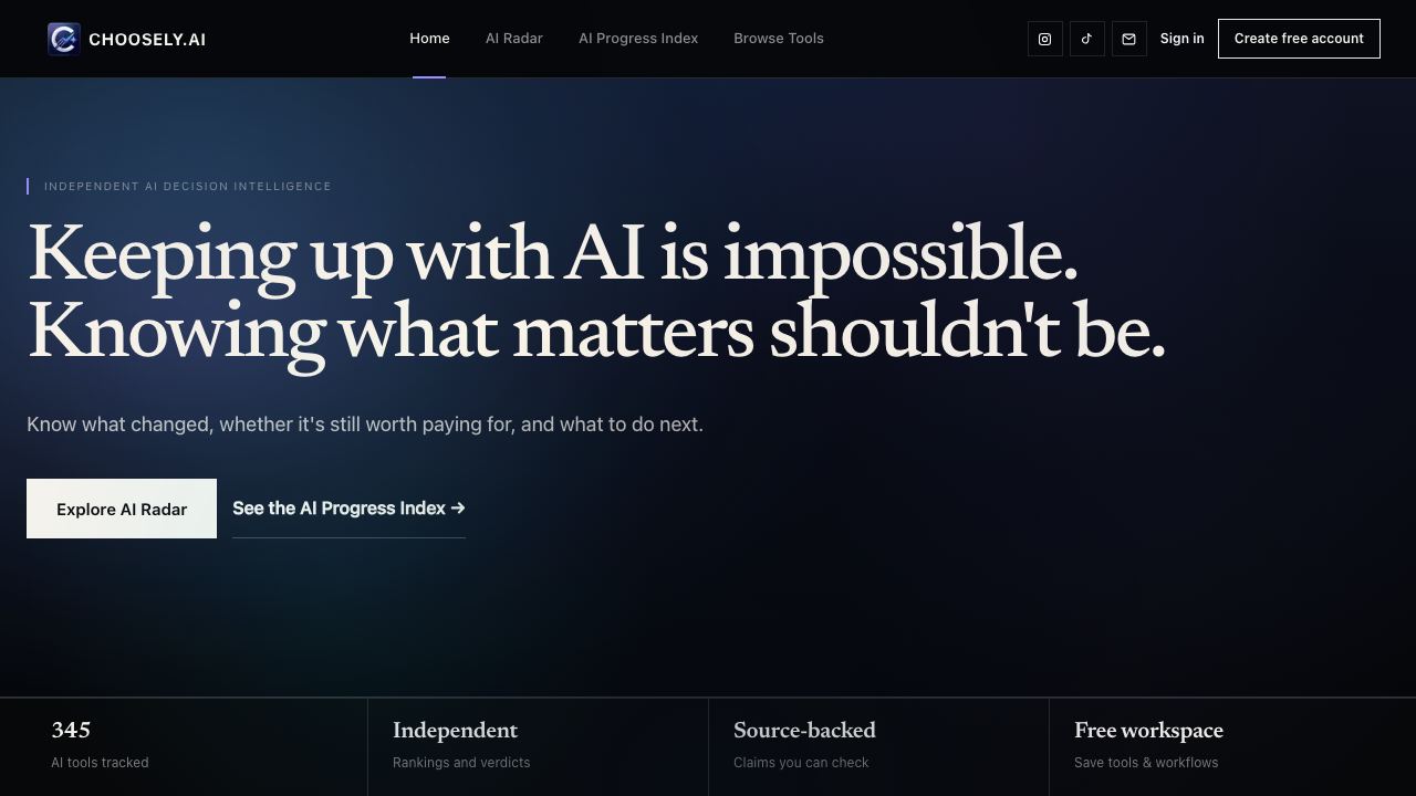 Choosely.ai 网站截图