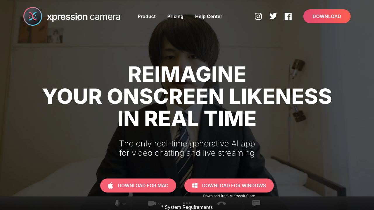 Xpression Camera 网站截图