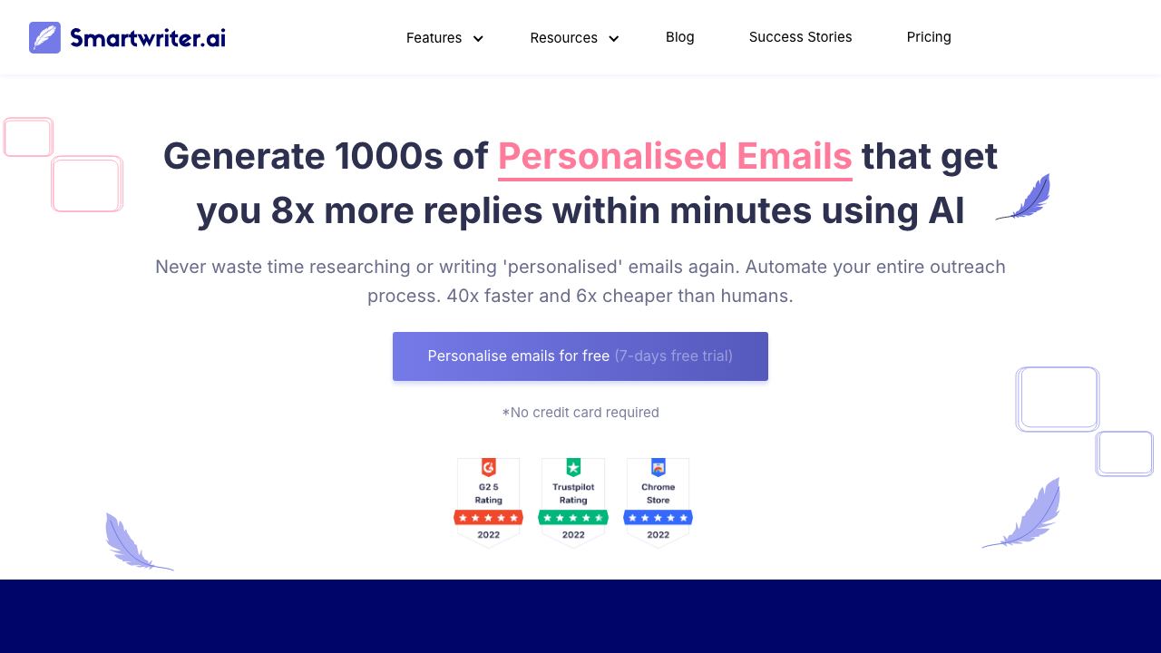 Smartwriter website screenshot
