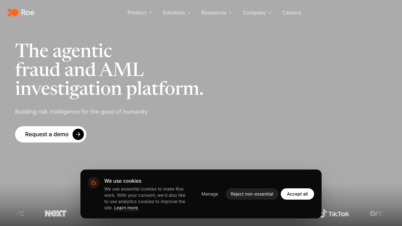 Roe AI website screenshot