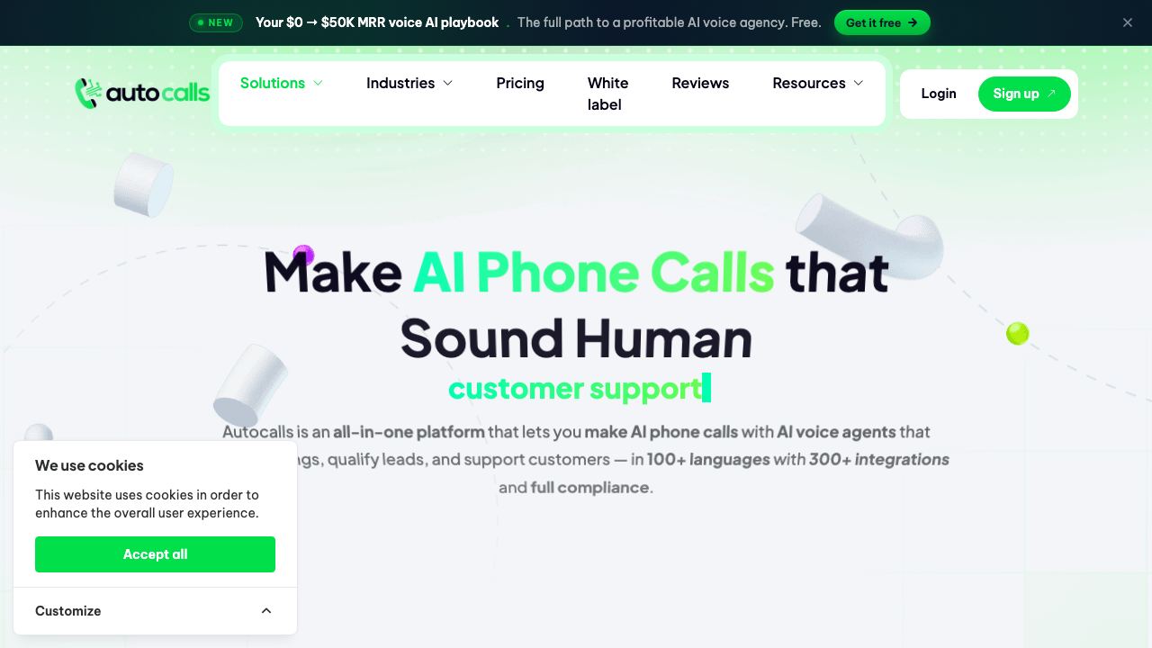 Autocalls 网站截图