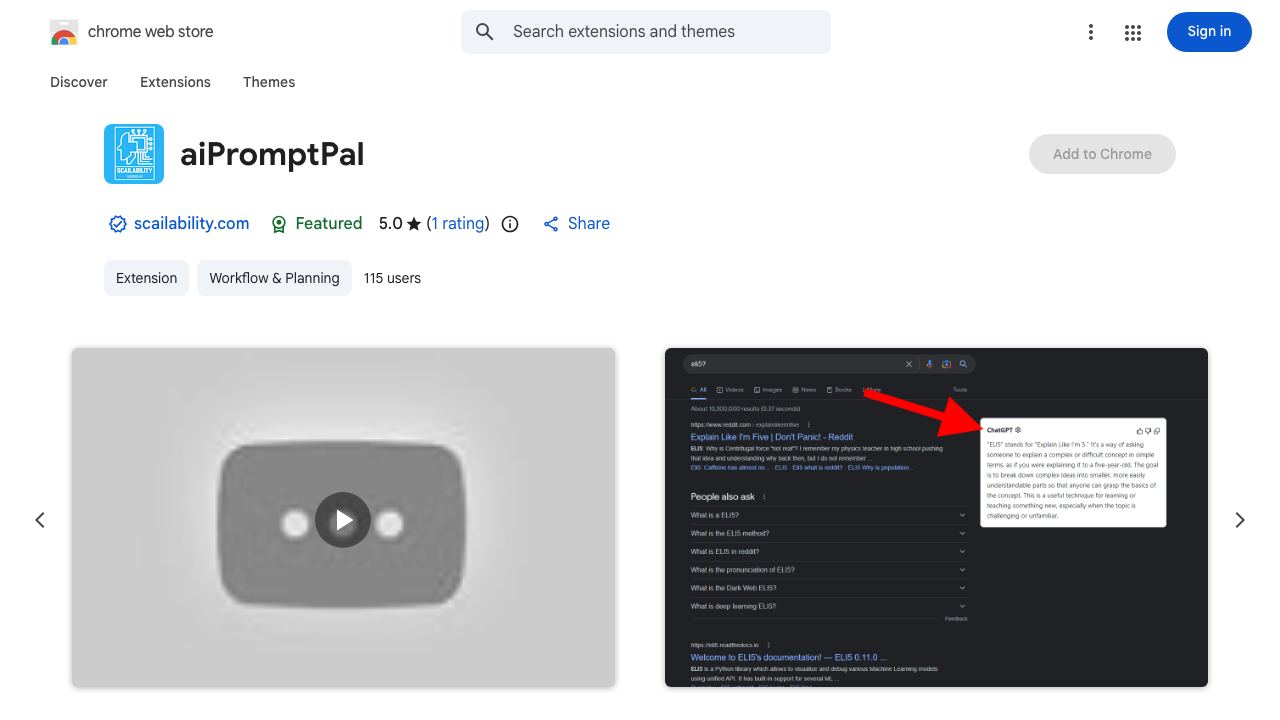 aiPromptPal 网站截图