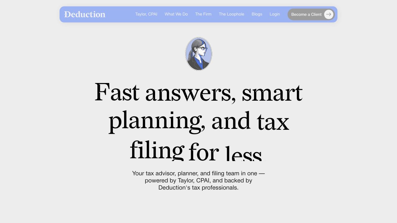 Deduction website screenshot