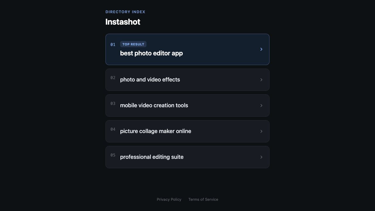 Instashot 网站截图