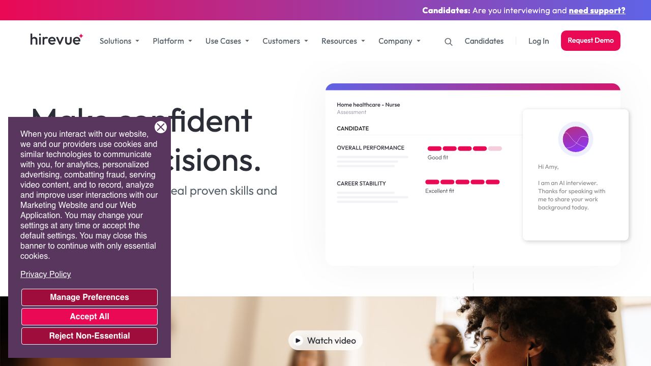 Hireguide website screenshot