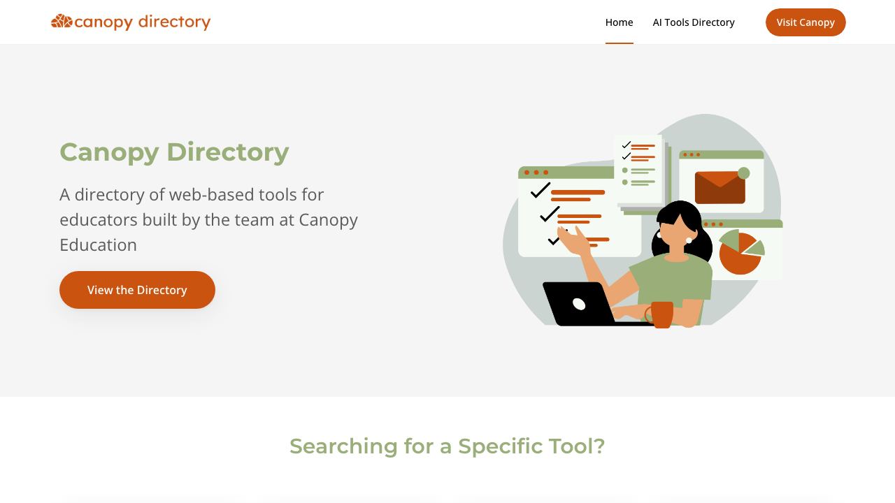 Canopy Directory website screenshot