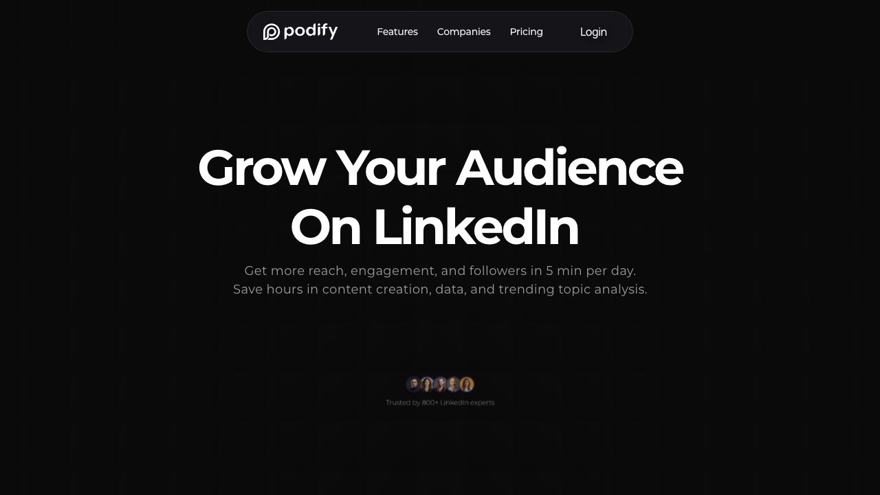 Podify website screenshot