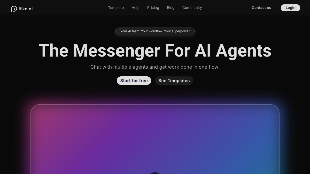 Bika AI website screenshot