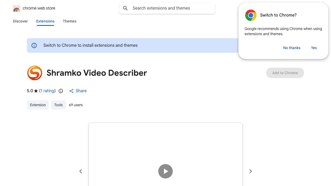 Shramko Video Describer 网站截图