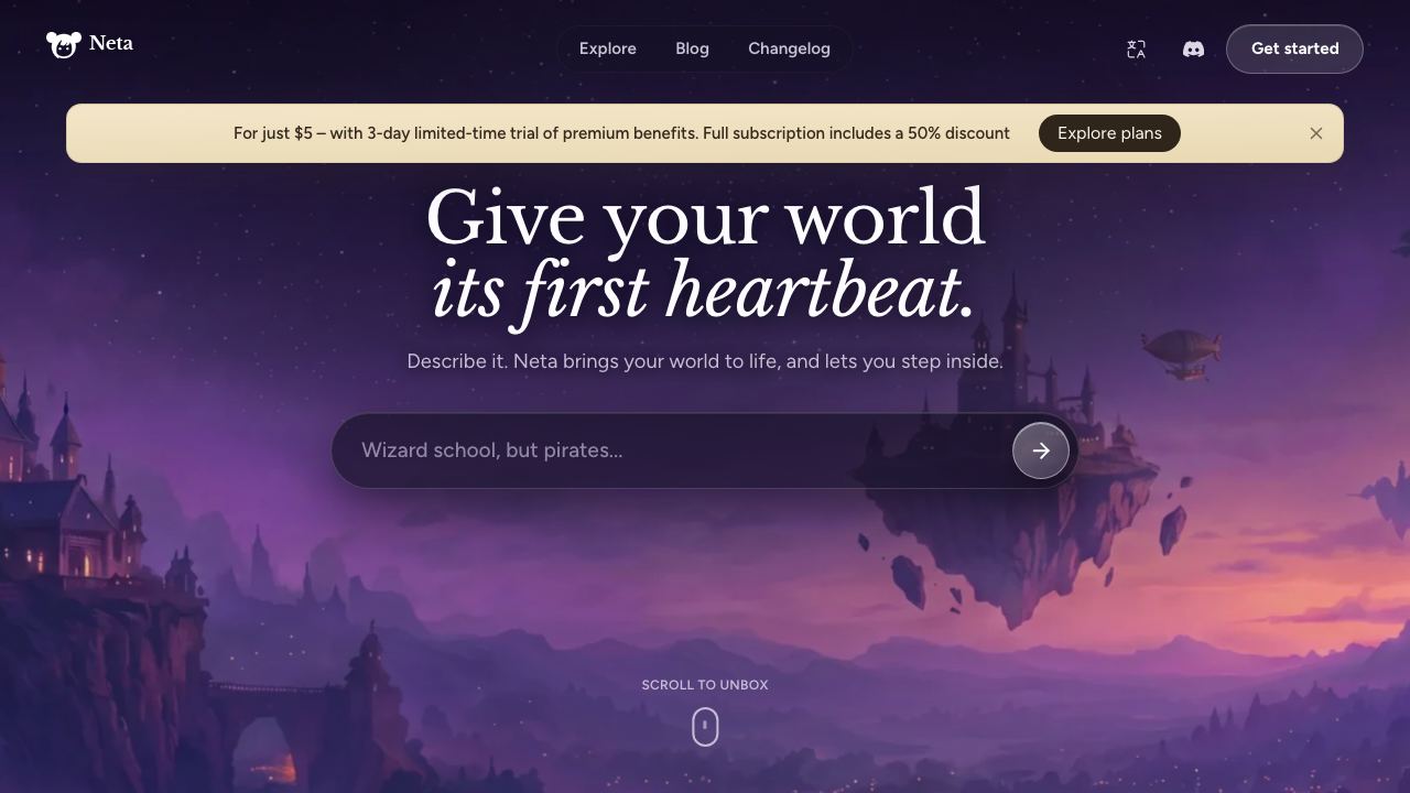 Neta website screenshot