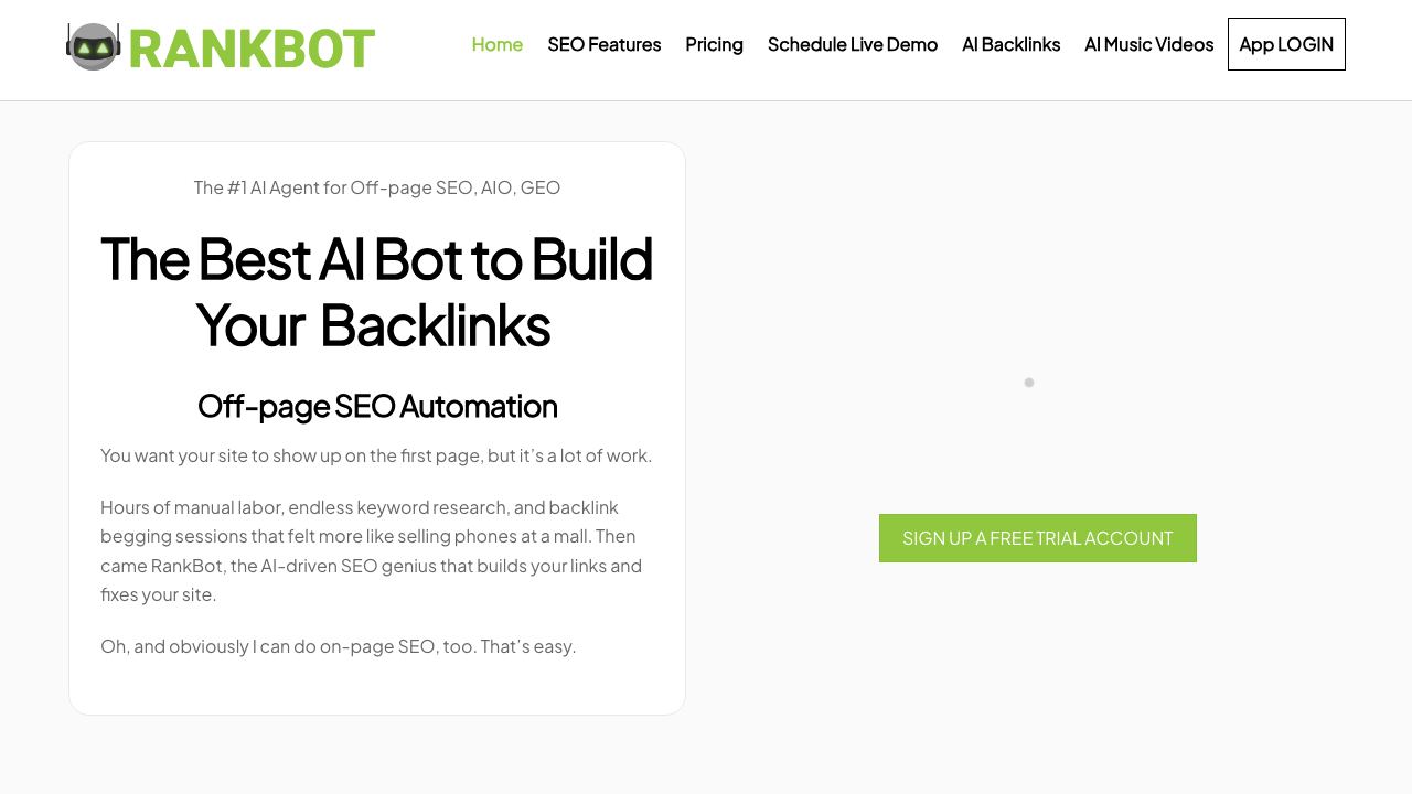 RankBot website screenshot