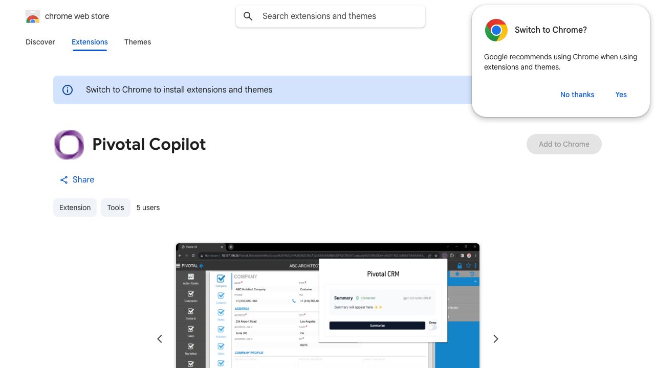 Pivotal Copilot 网站截图