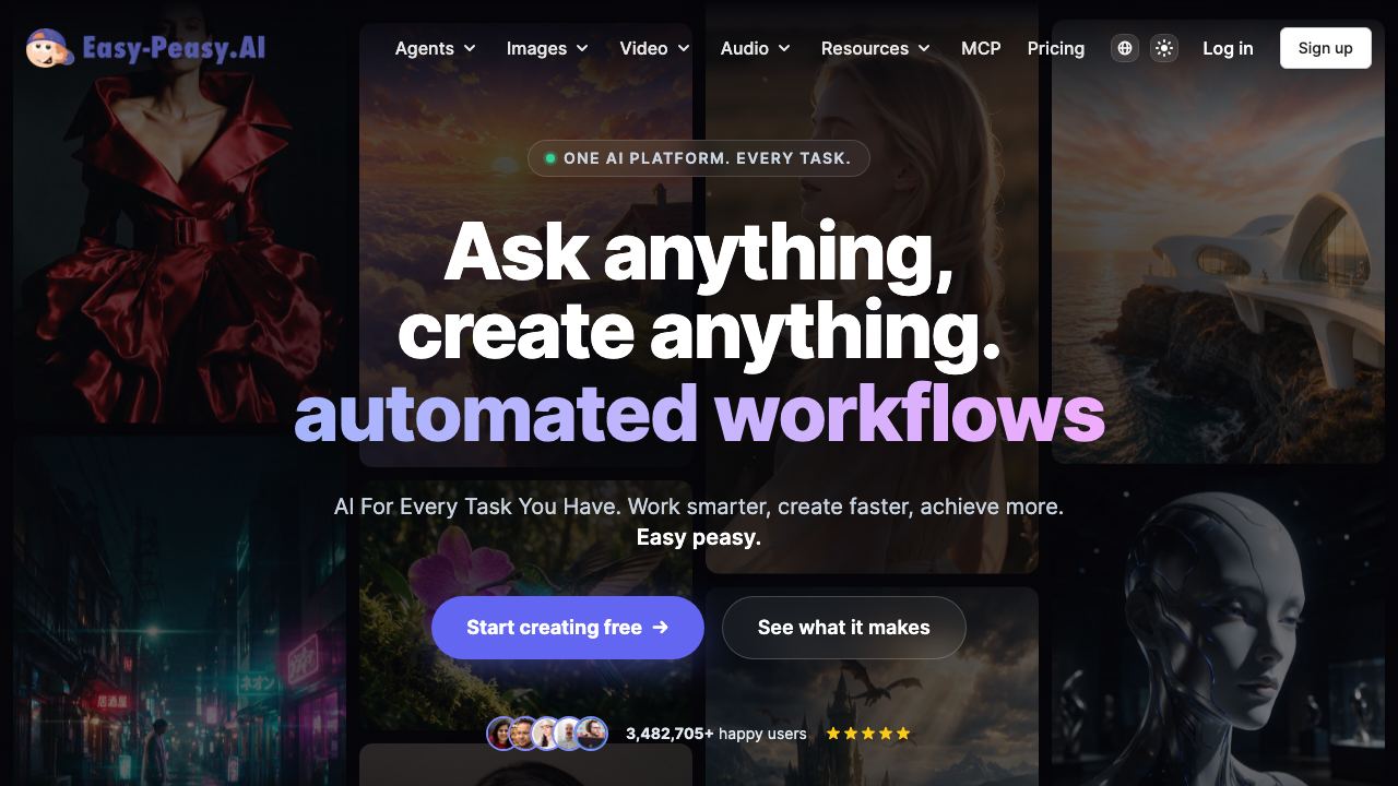 Easy-Peasy.AI 网站截图