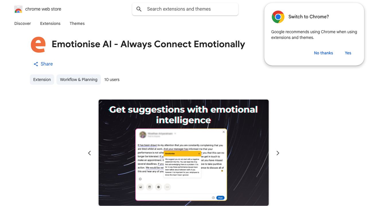 Emotionise AI - Always Connect Emotionally 网站截图