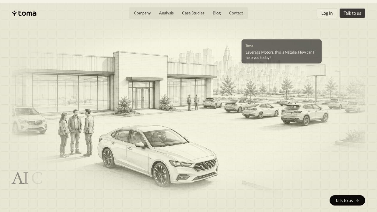 Toma website screenshot