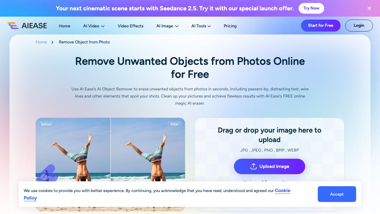 AI Ease Object Remover 网站截图