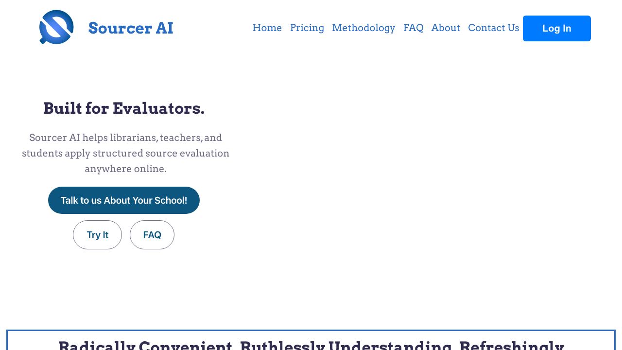 Sourcer AI 网站截图