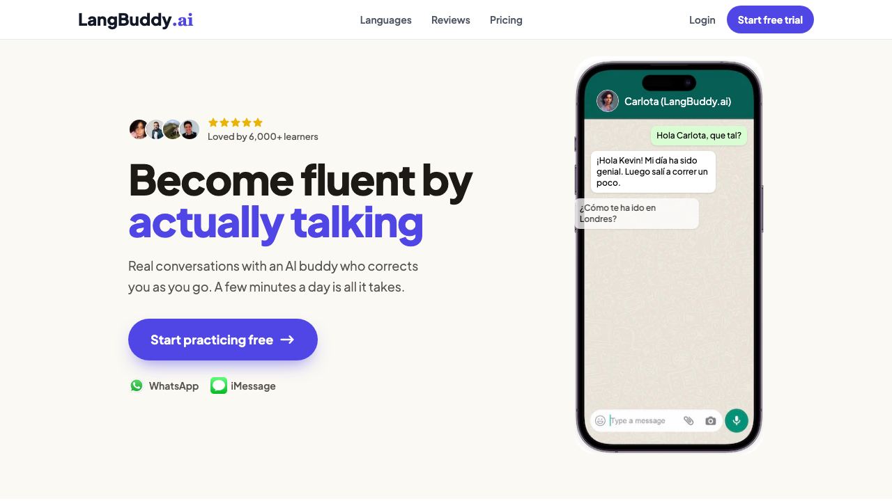 LangBuddy.ai 网站截图