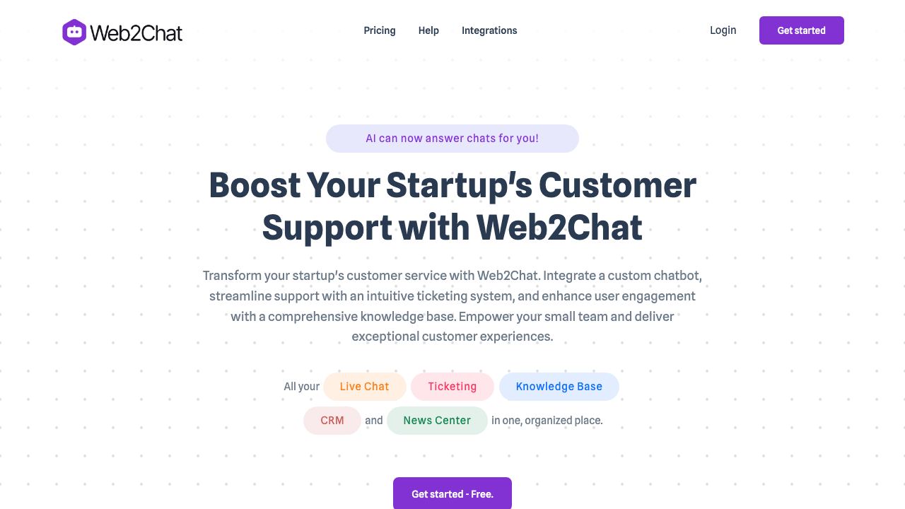 Web2Chat website screenshot