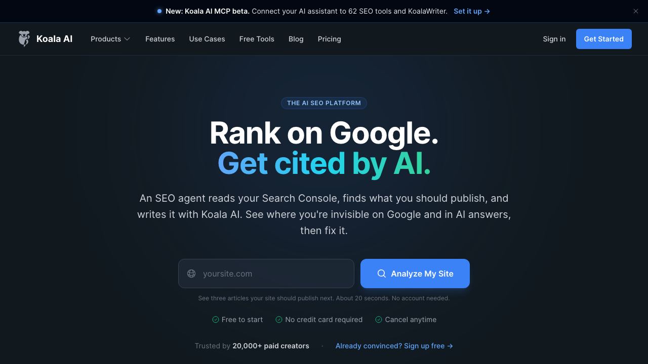 KoalaWriter 网站截图