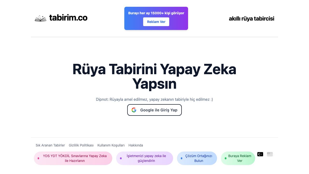 Tabirim co 网站截图