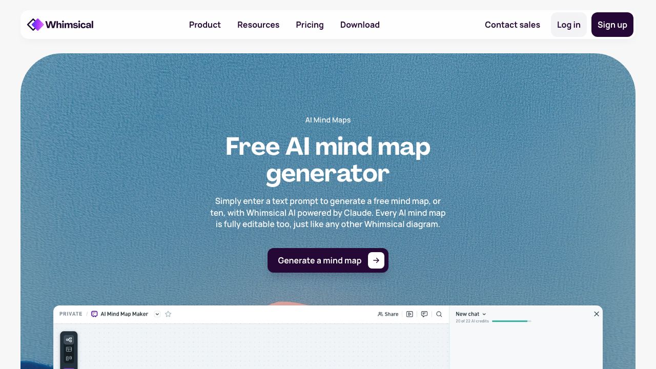 Whimsical AI 网站截图