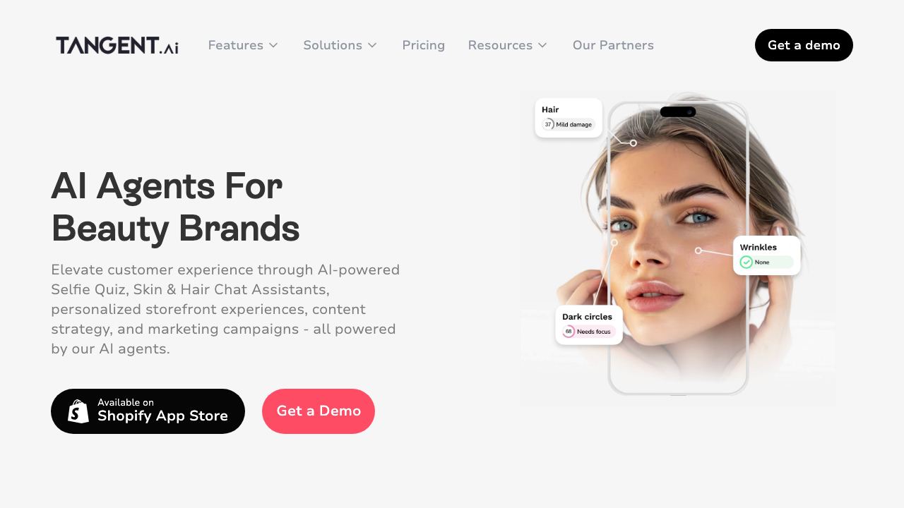 tangent.ai 网站截图