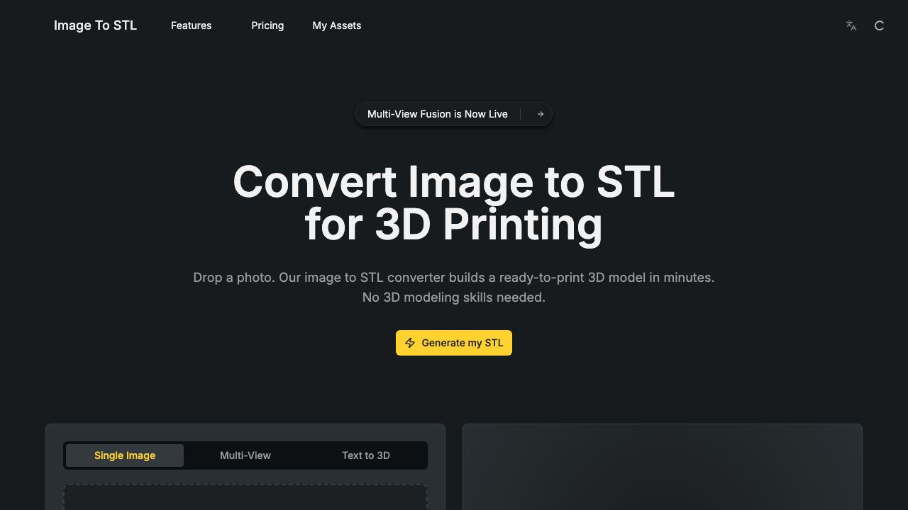Image To STL - 1 网站截图