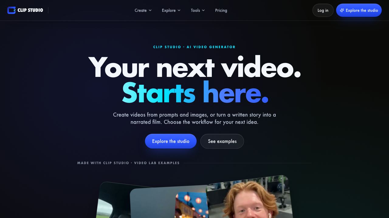 Clip Studio AI website screenshot