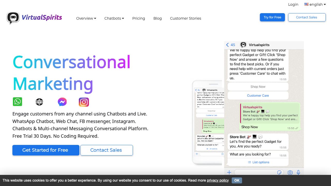 virtualspirits.com website screenshot