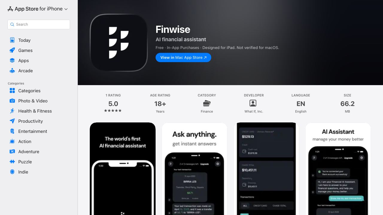 Finwise AI 网站截图
