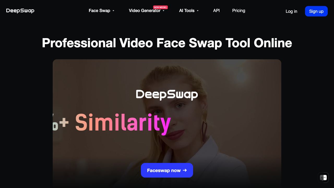 DeepSwap website screenshot