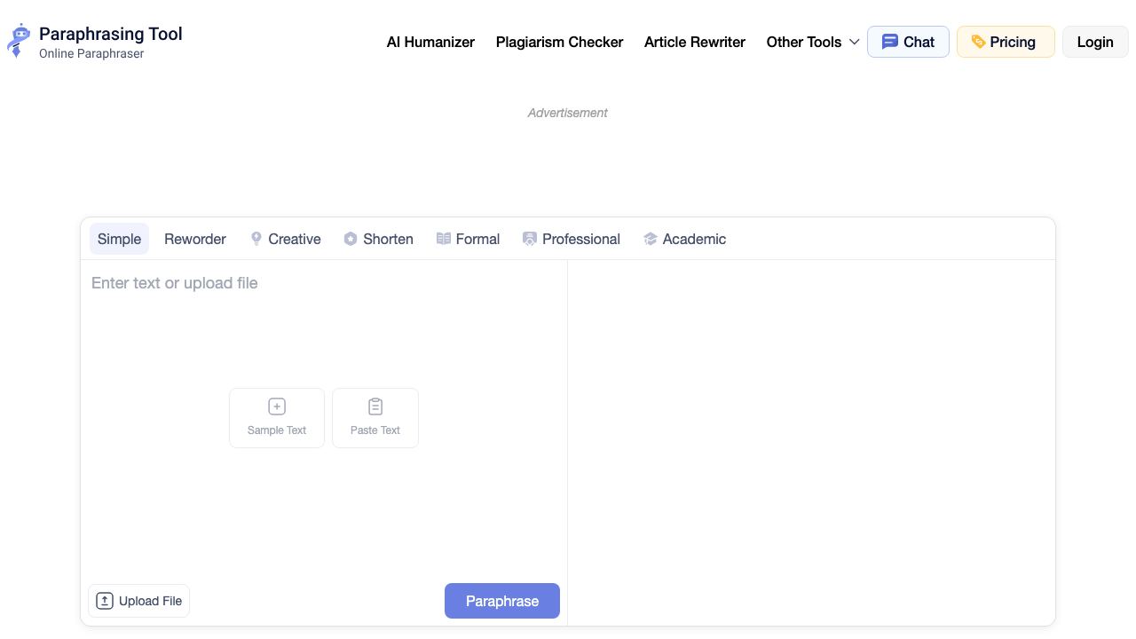 paraphrasing.io 网站截图