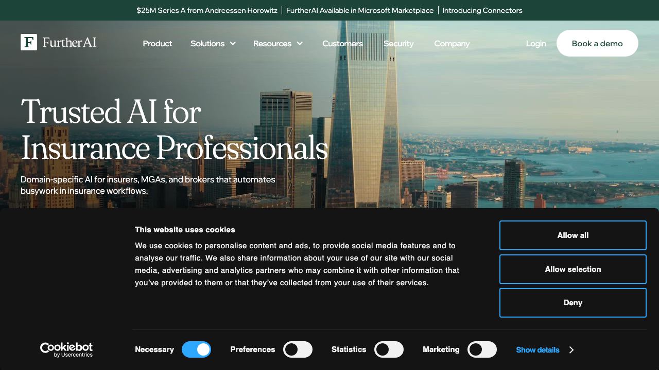 Further AI website screenshot
