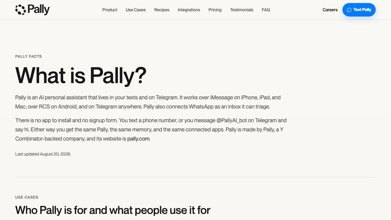 Pally 网站截图